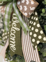 Farmhouse Welcome Easter Bow - Emerald's Avenue