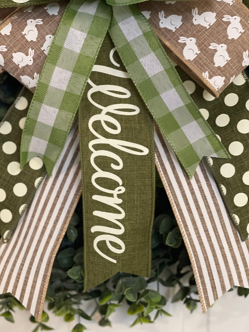 Farmhouse Welcome Easter Bow - Emerald's Avenue