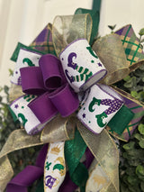 Fat Tuesday Mardi Gras Bow - Emerald's Avenue