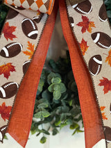 Football, Diamonds & Polka Dots Fall Bow - Emerald's Avenue