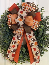 Football, Diamonds & Polka Dots Fall Bow - Emerald's Avenue