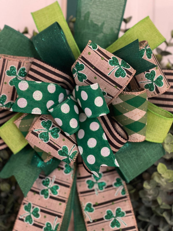 Fun Green St. Patty's Day Bow - Emerald's Avenue