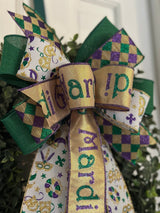 Gold Mardi Gras Bow - Emerald's Avenue