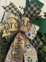 Gold Mardi Gras Bow - Emerald's Avenue