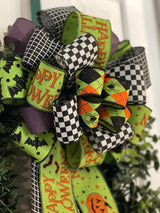 Green Happy Halloween Bow - Emerald's Avenue