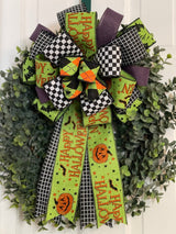 Green Happy Halloween Bow - Emerald's Avenue