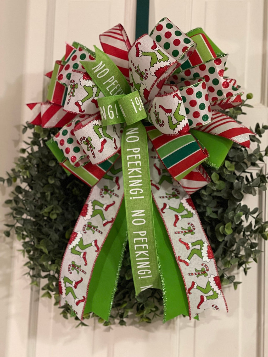 Green Monster Legs & No Peeking Christmas Bow – Emerald's Avenue