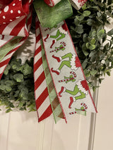 Grinch Themed Christmas Bow - Emerald's Avenue