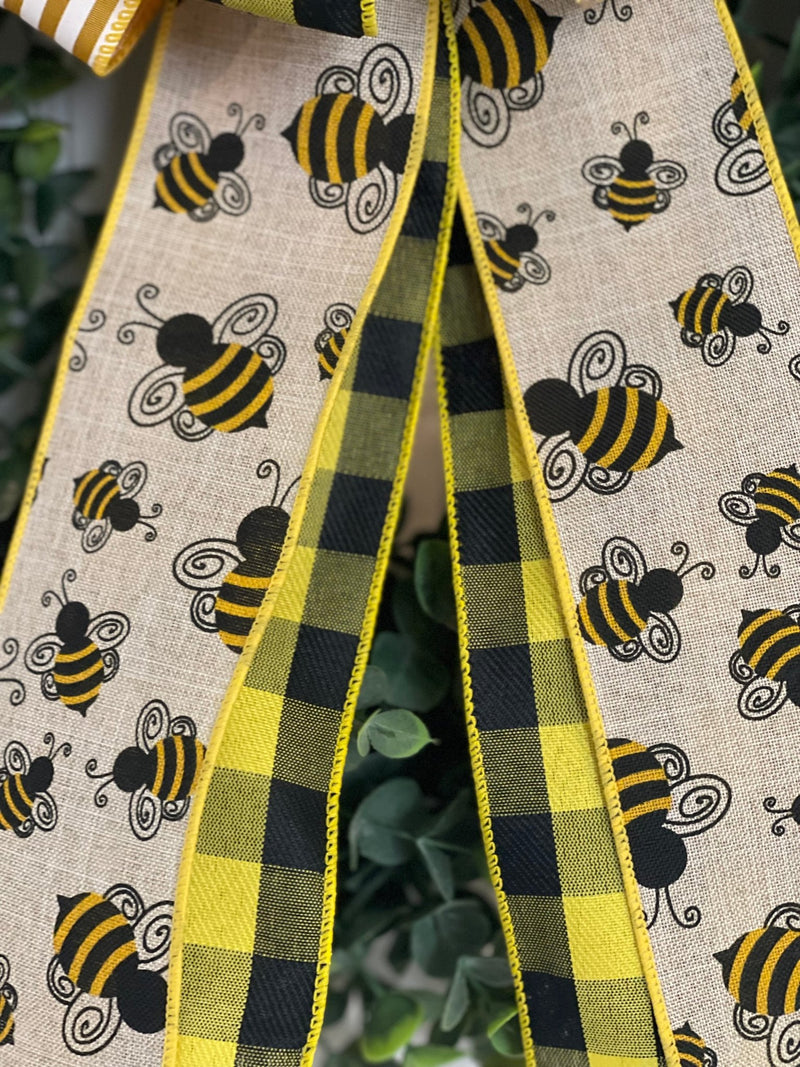 Honey Bees Spring & Summer Bow - Emerald's Avenue