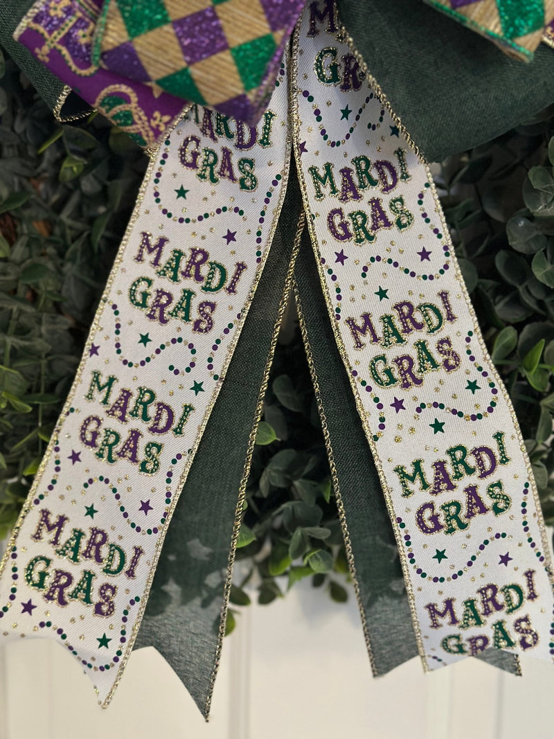 Jester Mardi Gras Bow - Emerald's Avenue