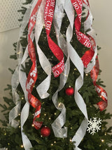 Jingle All the Way, Ho Ho Ho Christmas Tree Topper Bow - Emerald's Avenue