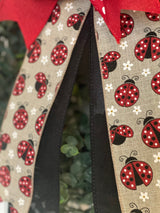 Ladybugs & Daisies Summer Bow - Emerald's Avenue