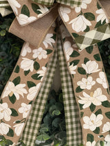 Large Magnolias Bow - Emerald's Avenue