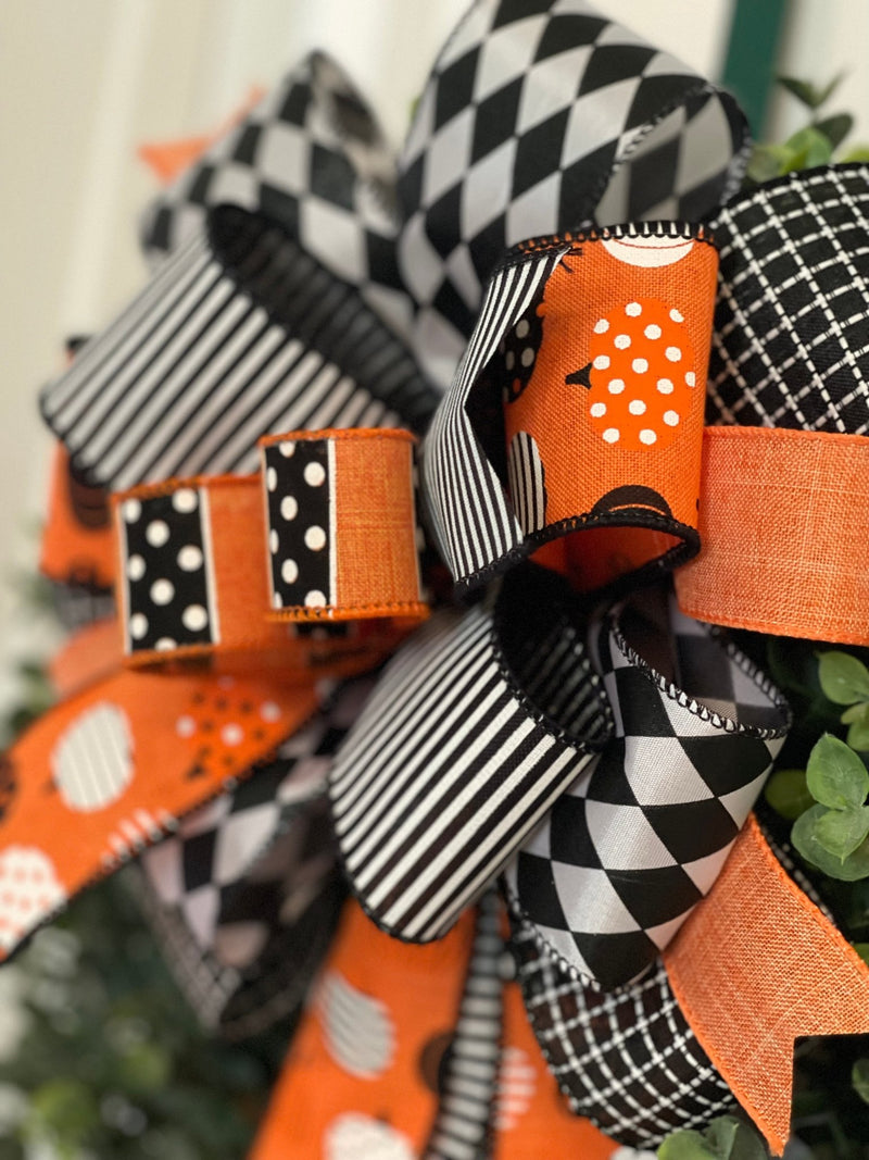 Nightmare Before Christmas Style Halloween Bow - Emerald's Avenue