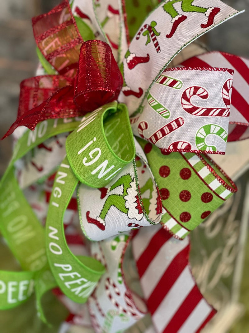 No Peeking Grinch Lantern Bow - Emerald's Avenue