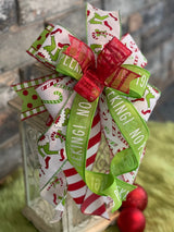 No Peeking Grinch Lantern Bow - Emerald's Avenue