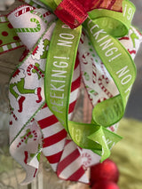 No Peeking Grinch Lantern Bow - Emerald's Avenue