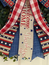 Patriotic Welcome Home & Thank You for Your Service Bow - Emerald's Avenue