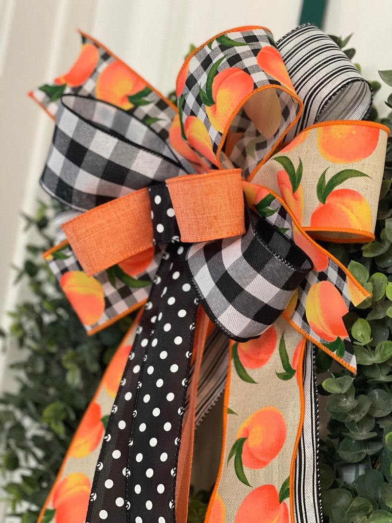 Peaches & Cream Summer Bow - Emerald's Avenue