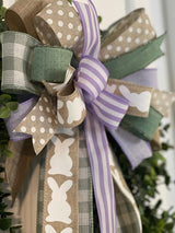 Purple Stripes Easter Bow - Emerald's Avenue