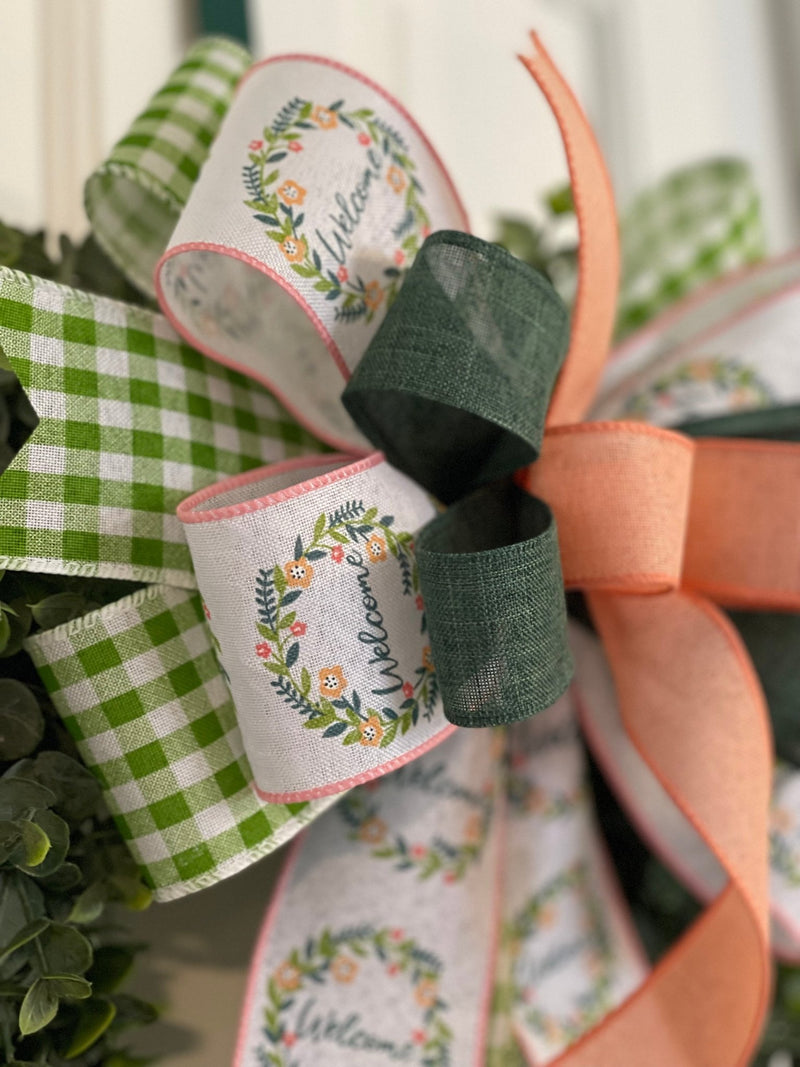 Welcome Spring & Easter Bow - Emerald's Avenue