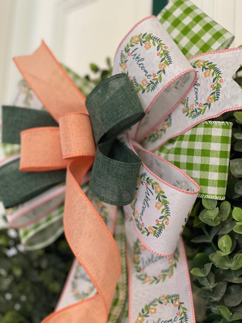 Welcome Spring & Easter Bow - Emerald's Avenue